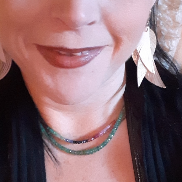 Natural Bogata Columbian grade Aaa emerald beaded necklace .57 carats Wholesale! - Picture 6 of 12